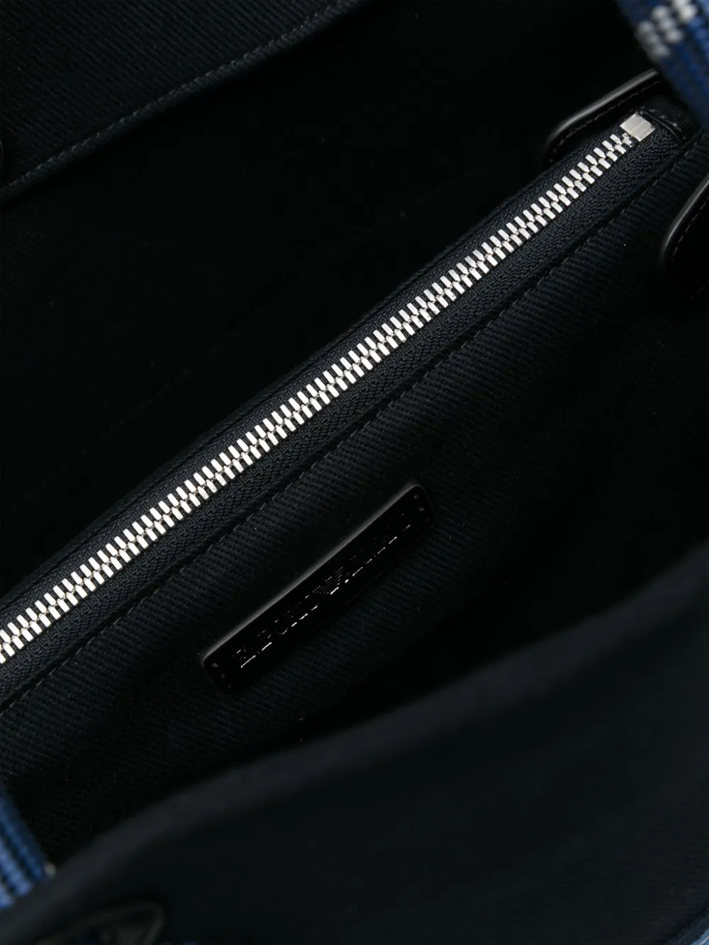 Emporio Armani Shopper met geborduurd logo Blauw