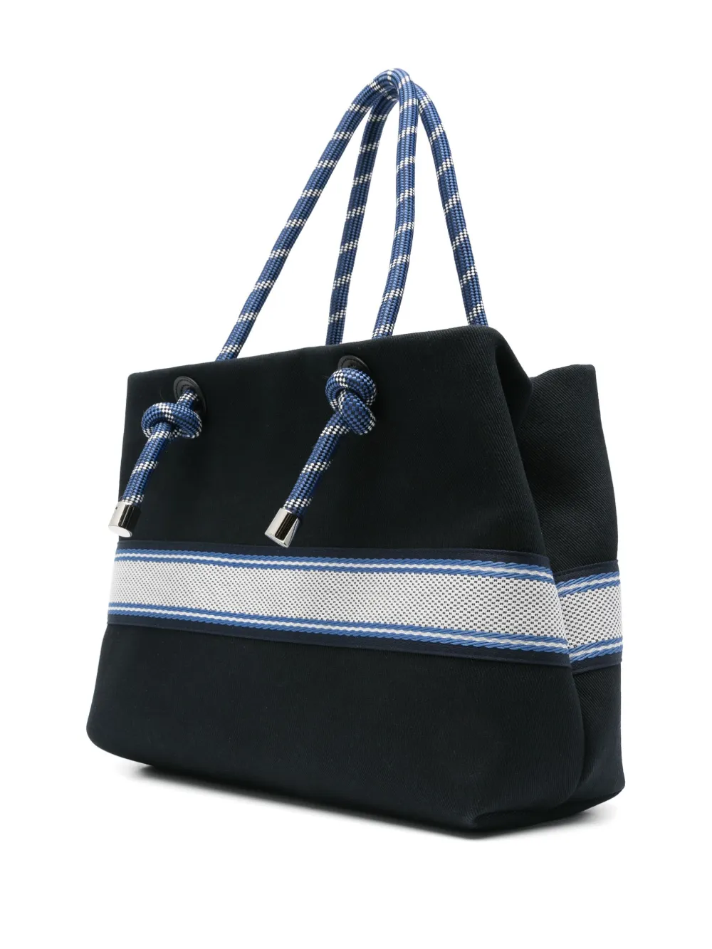 Emporio Armani Shopper met geborduurd logo Blauw