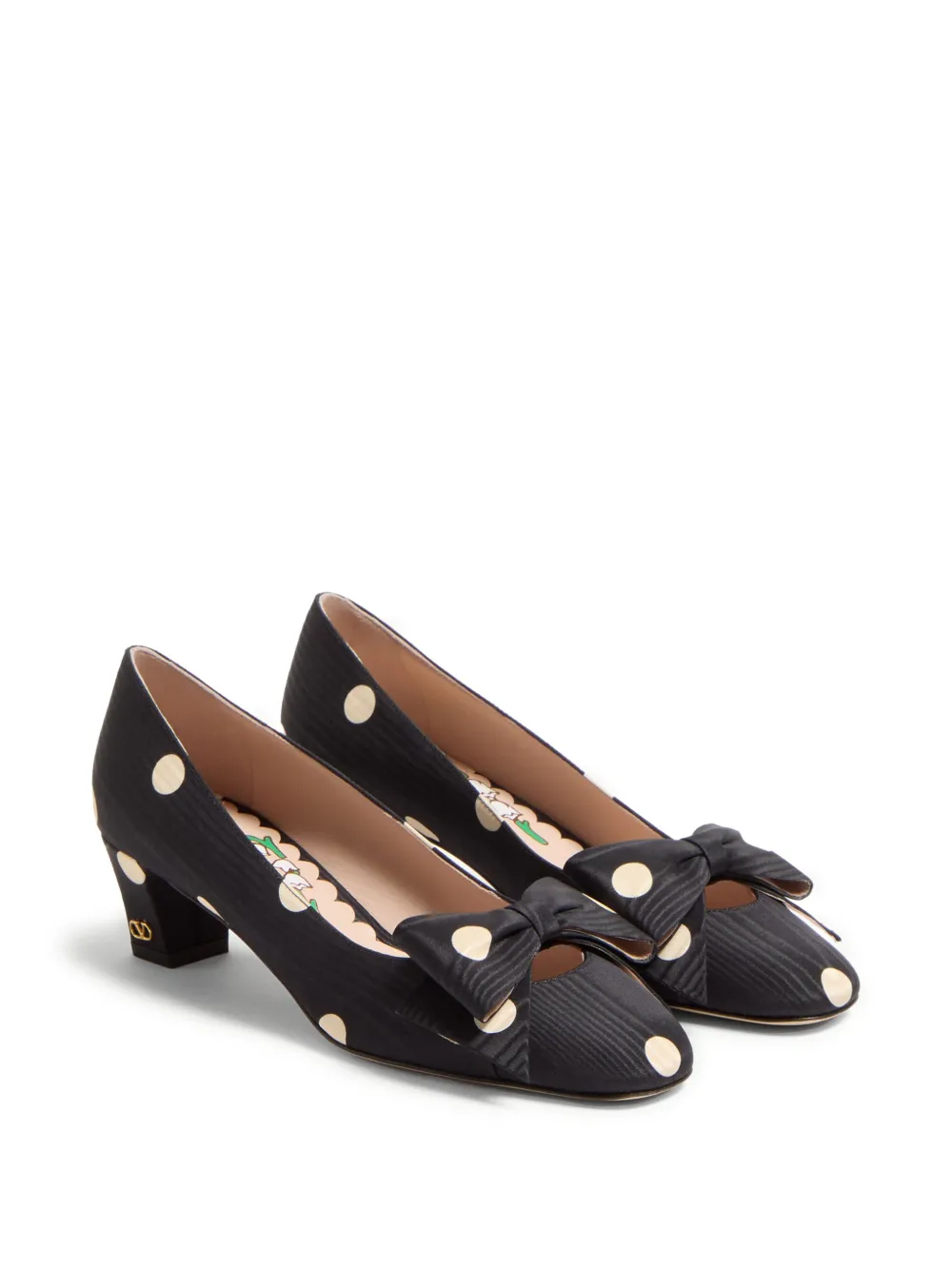 Valentino 45mm Bowow Pumps In Black