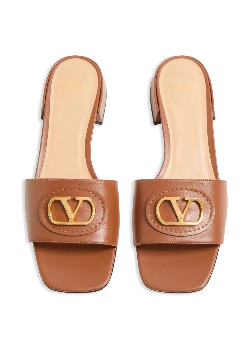 Valentino Garavani 20mm VLogo sandals Brown