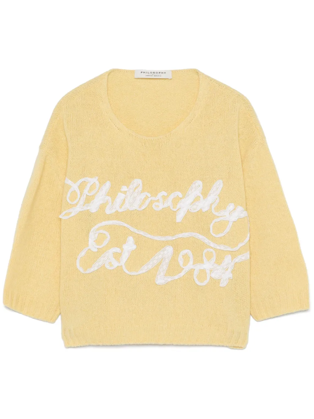 Philosophy Di Lorenzo Serafini Sweater verfraaid met logo Geel
