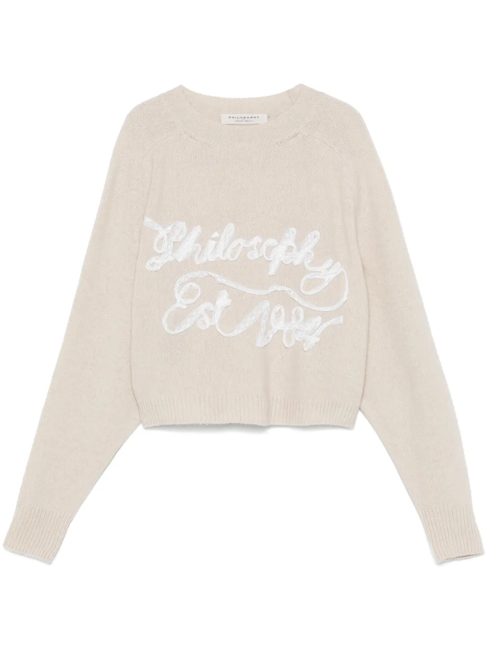 Philosophy Di Lorenzo Serafini Sweater verfraaid met logo Beige