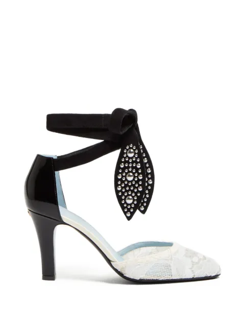 Valentino Garavani Foliefoliage tie-fastening pumps