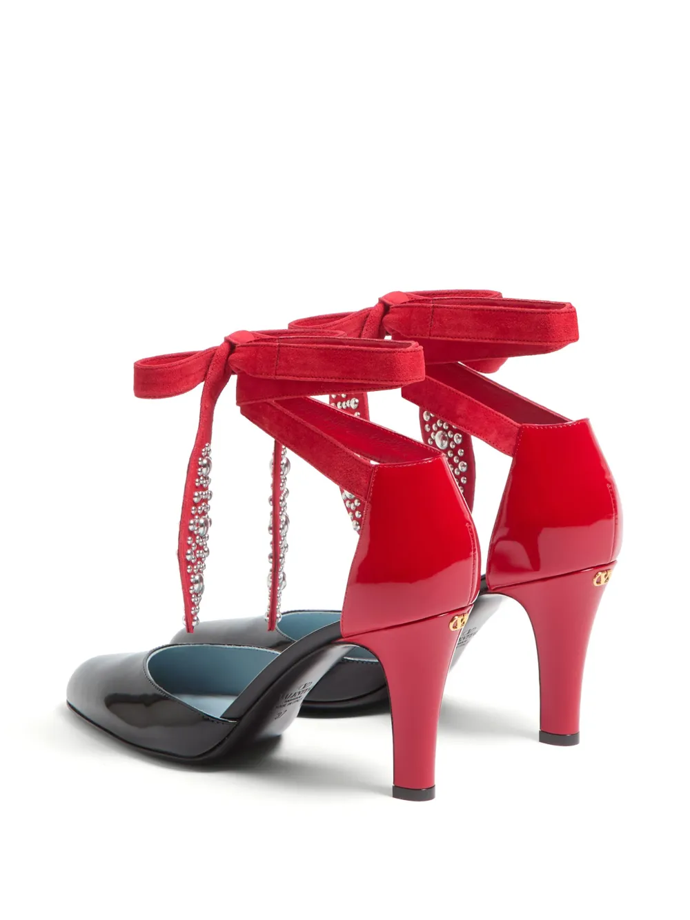 Shop Valentino 85mm Foliefoliage Pumps In Black