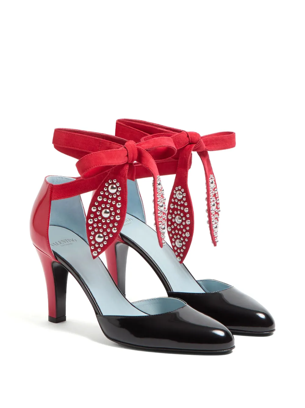 Shop Valentino 85mm Foliefoliage Pumps In Black