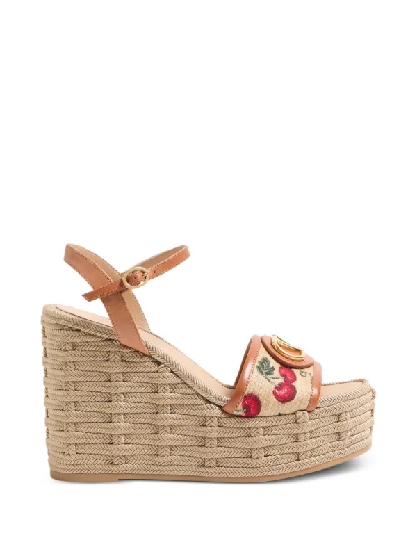 Valentino Garavani Vロゴ シグネチャー ウェッジサンダル