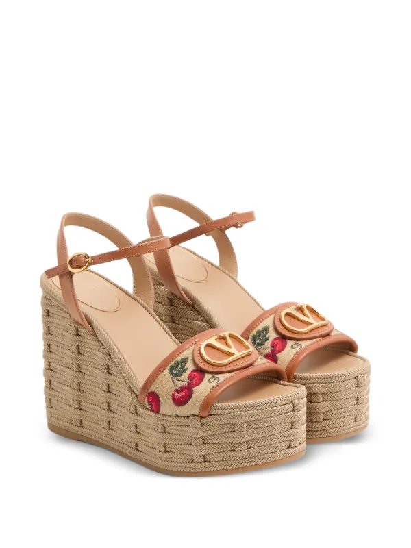Valentino Garavani Vロゴ シグネチャー ウェッジサンダル
