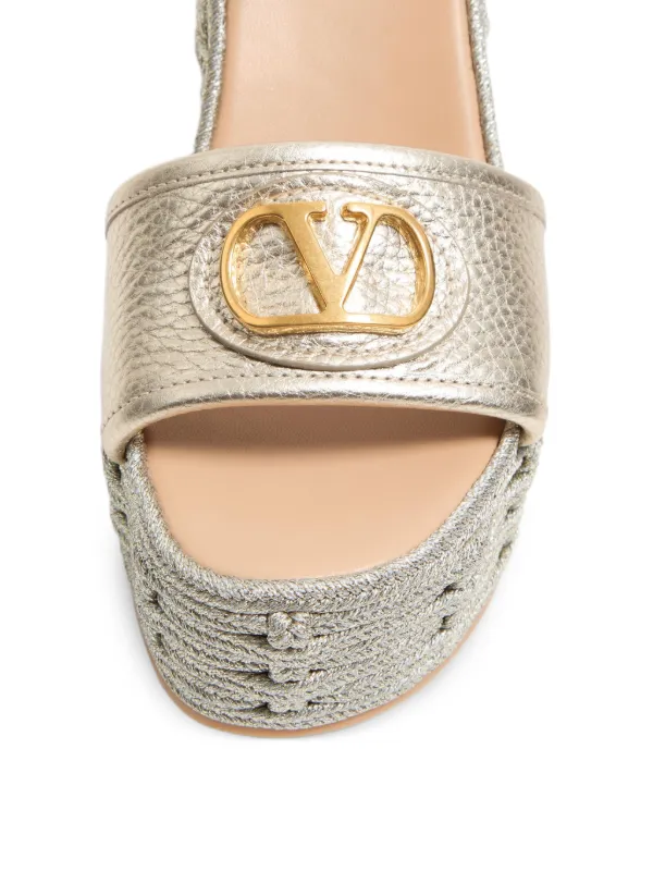 Valentino Garavani Vロゴ シグネチャー ウェッジサンダル