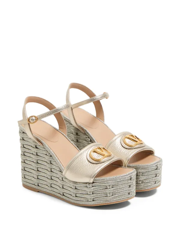 Valentino Garavani Vロゴ シグネチャー ウェッジサンダル