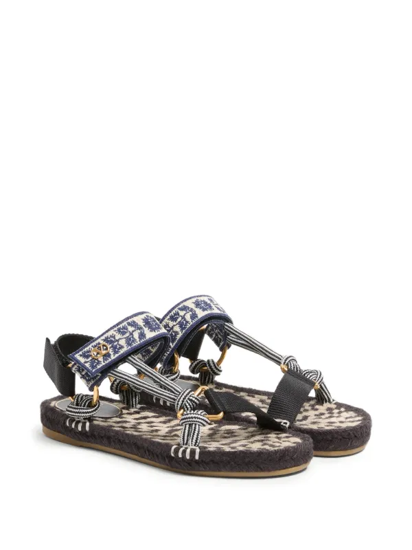 ‼️emu‼️VALENTINO サンダル Valentino Garavani 20mm Lake Powell Embroidered Sandals | Black