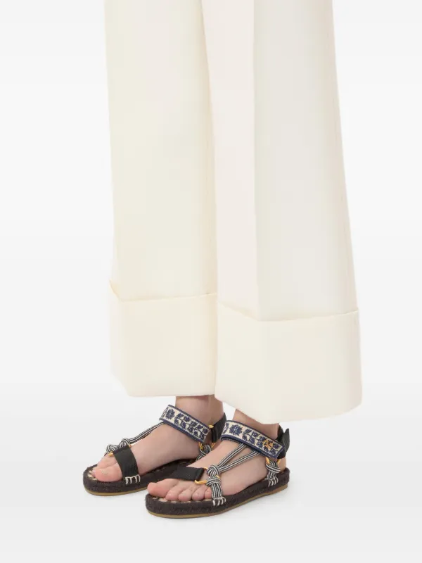 Valentino Garavani 20mm Lake Powell Embroidered Sandals | Black