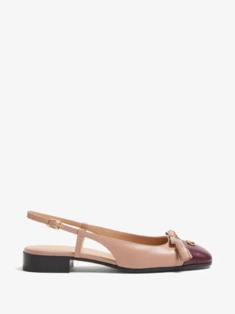 Valentino Garavani Valet Du Roi Kid slingback flat pumps