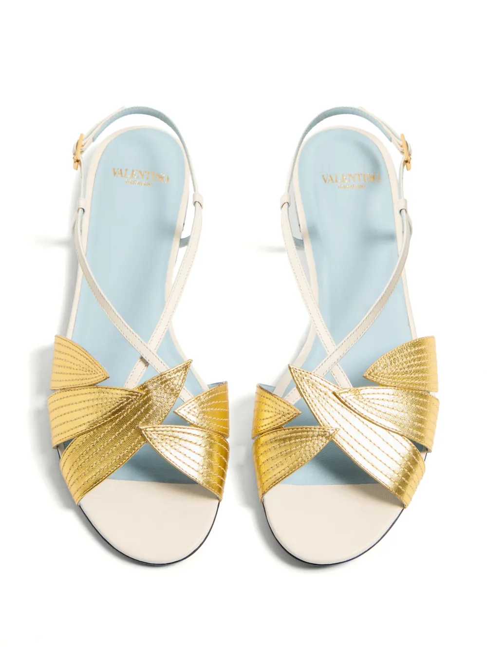 Valentino Garavani Foliefoliage sandals Gold