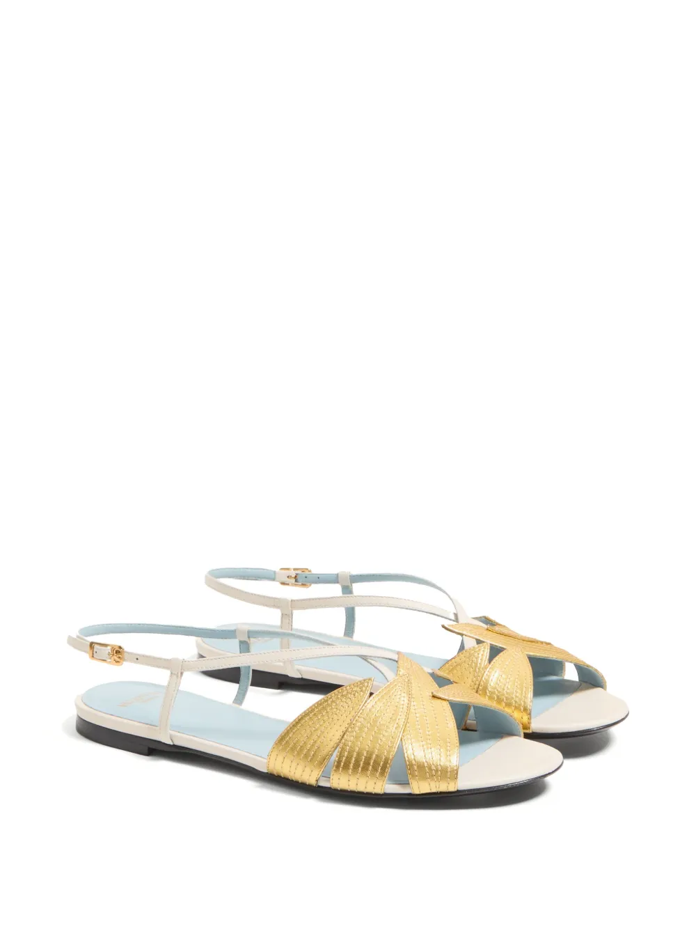 Valentino Garavani Foliefoliage sandals Gold