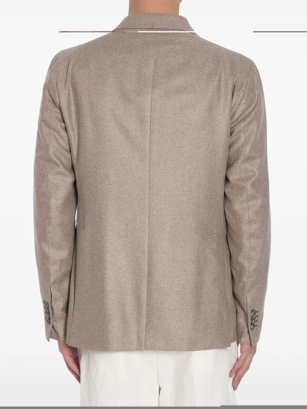 Shop Tagliatore Silk Blazer In Neutrals