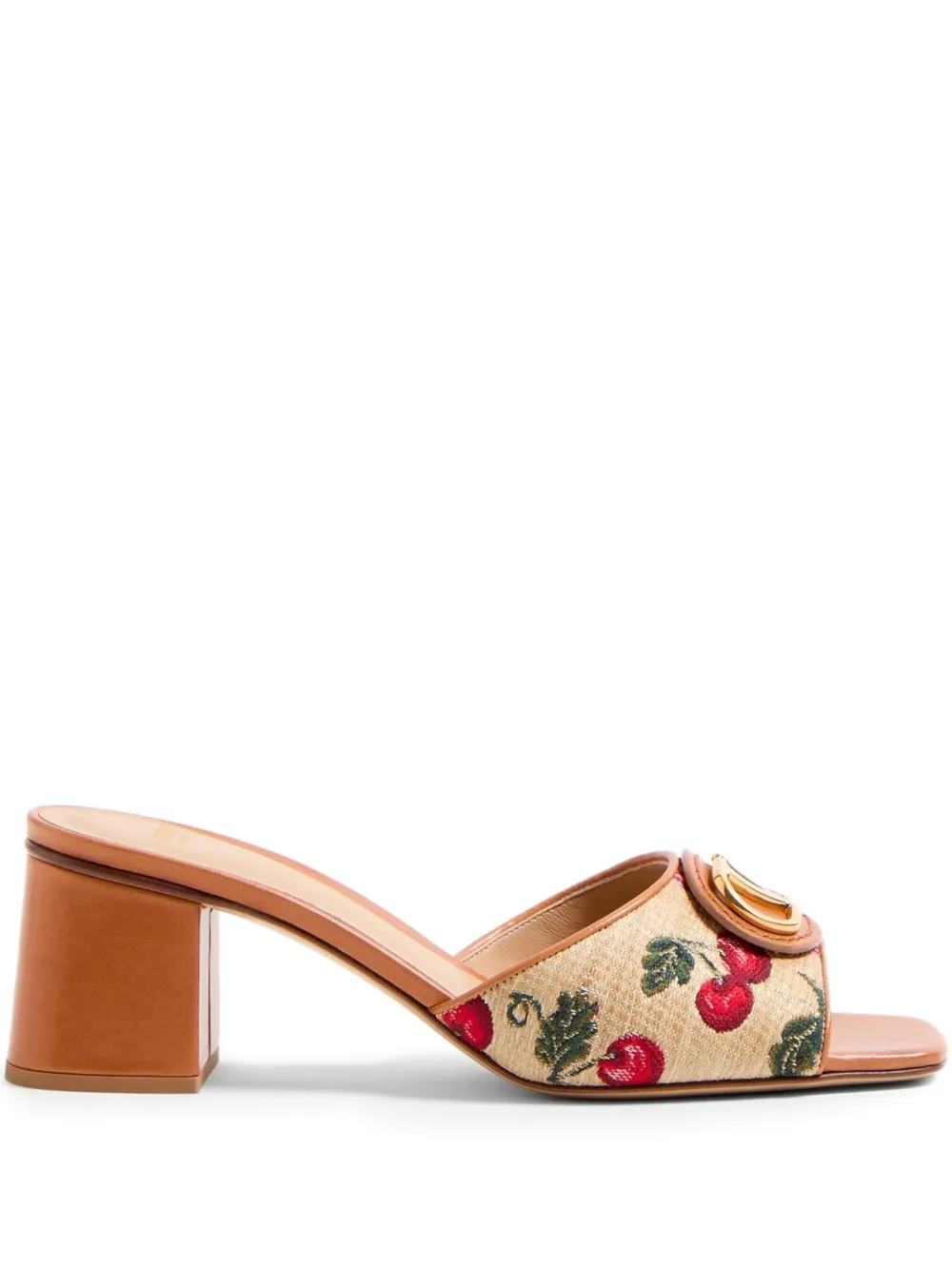 Valentino Garavani 60mm Cherryfic mules Neutrals