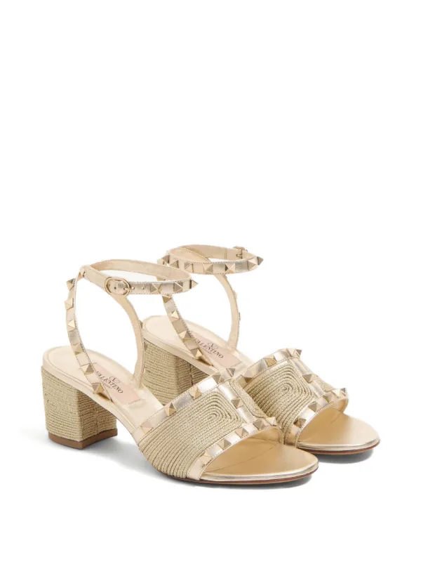 VALENTINO ヴァレンティノ ゴールド スタッズ サンダル 2230【新品 定価16.5万】ヴァレンティノ☆ロックスタッズ