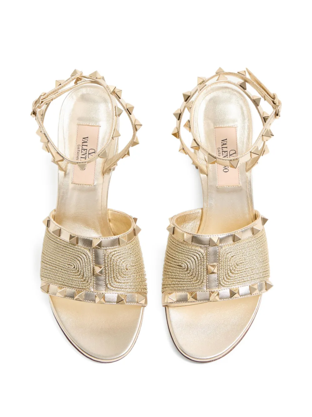 Valentino Garavani 60mm Rockstud sandals Gold