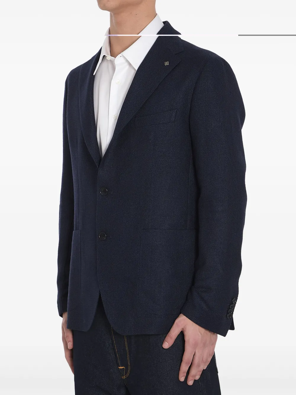 Shop Tagliatore Single-breasted Blazer In Blue