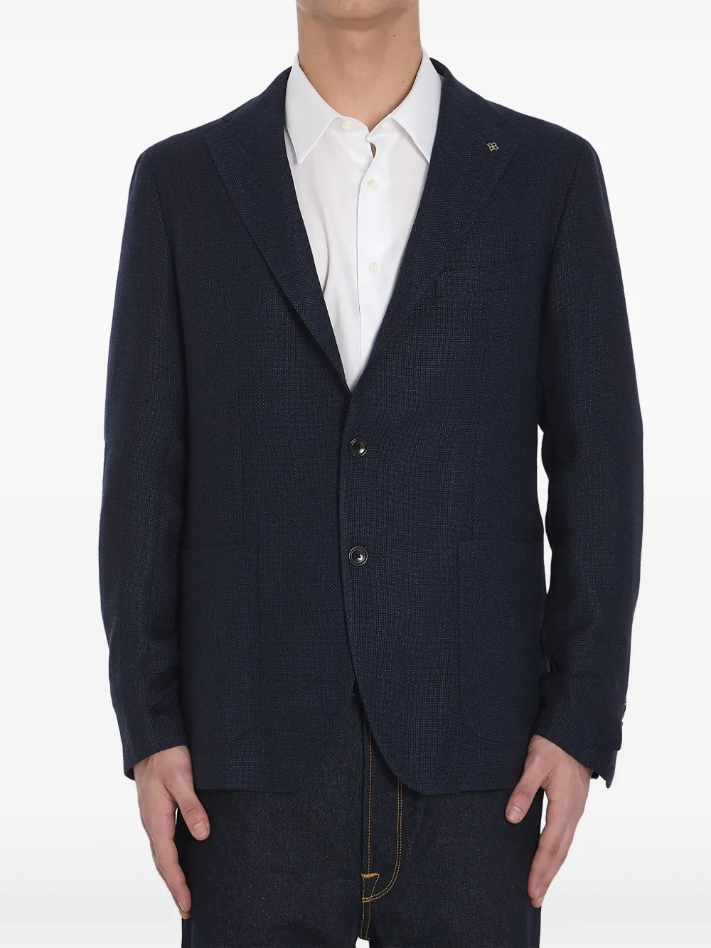 Shop Tagliatore Single-breasted Blazer In Blue