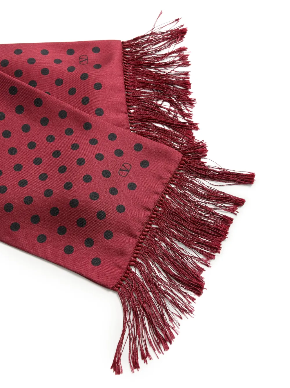 Valentino Garavani Plusdepois bandeau-sjaal met franje Rood