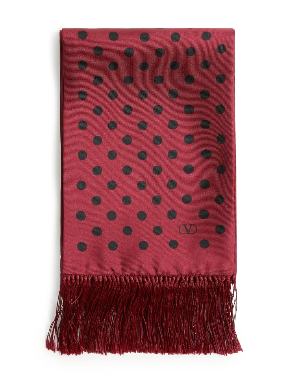 Valentino Garavani Plusdepois bandeau-sjaal met franje Rood