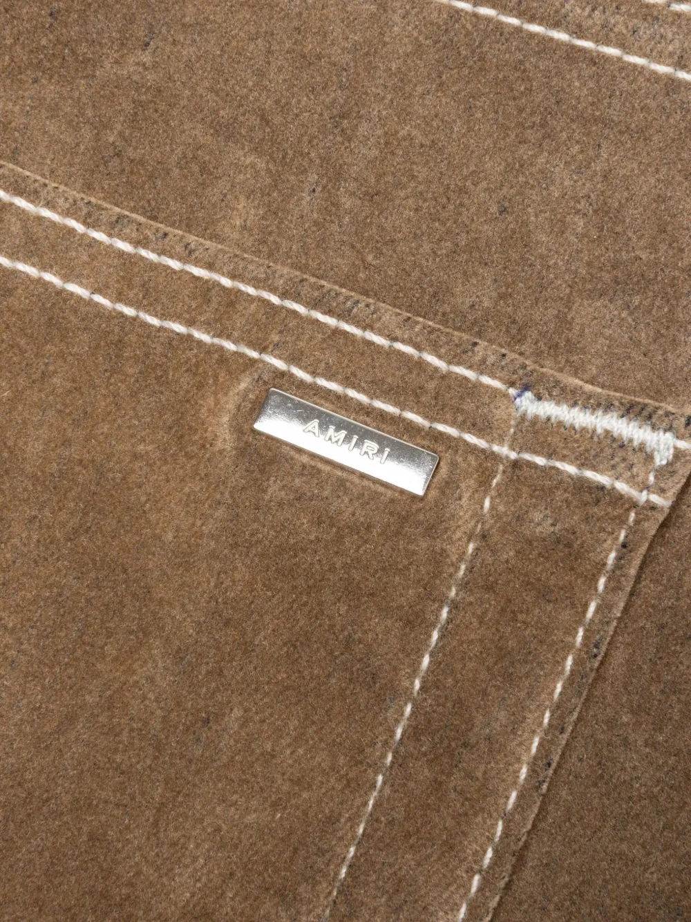  Amiri Velvet Cargo Pants - Brown 