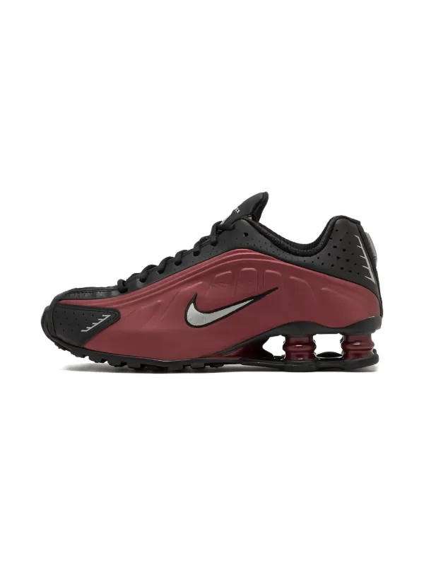 Nike Shox R4 シューズ シルバー/ブラック/レッド 28cm NIKE SHOX R4 BLACK/METALLIC SILVER-TEAM RED（ナイキ