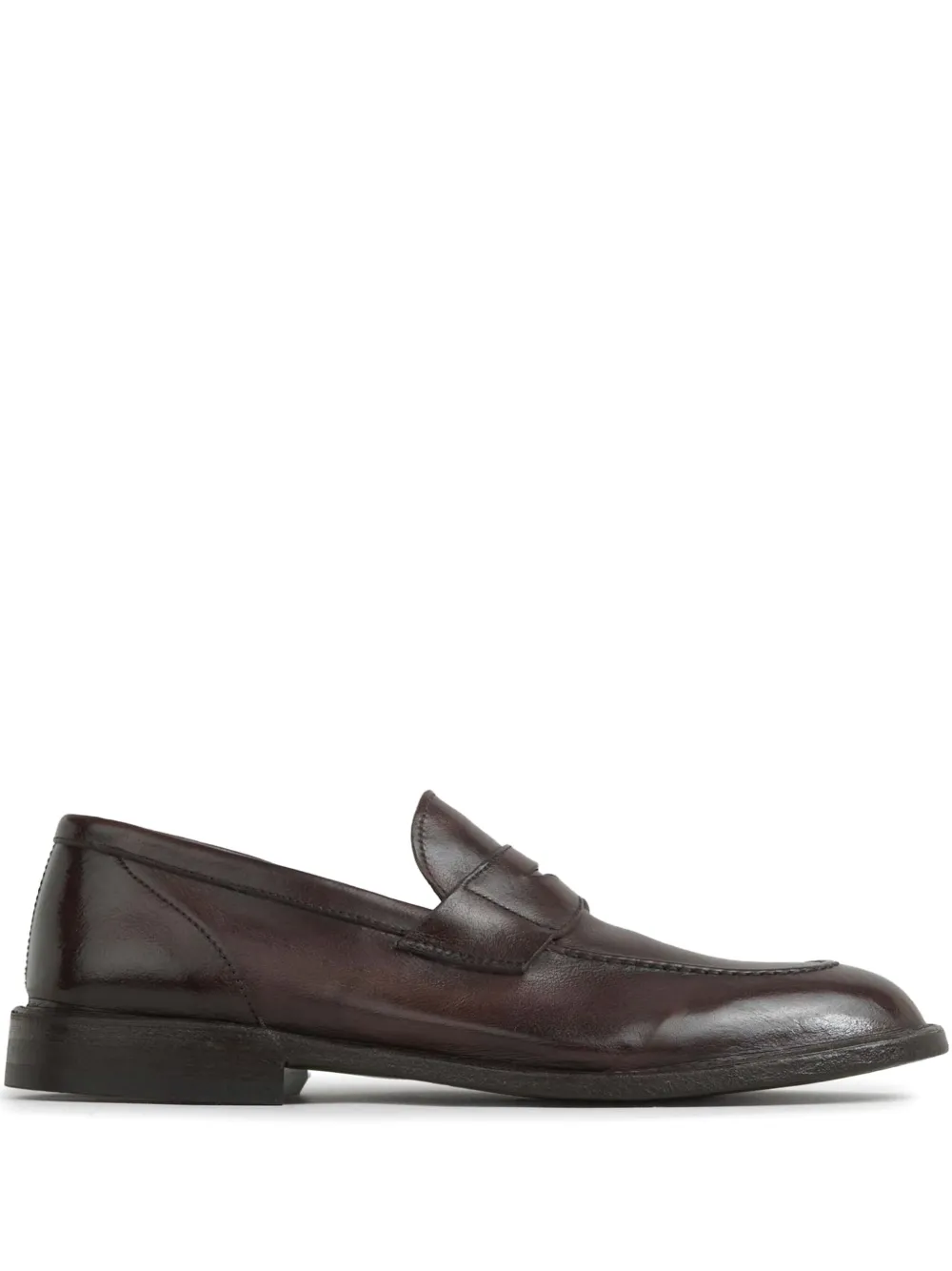 Green George leather loafers Brown