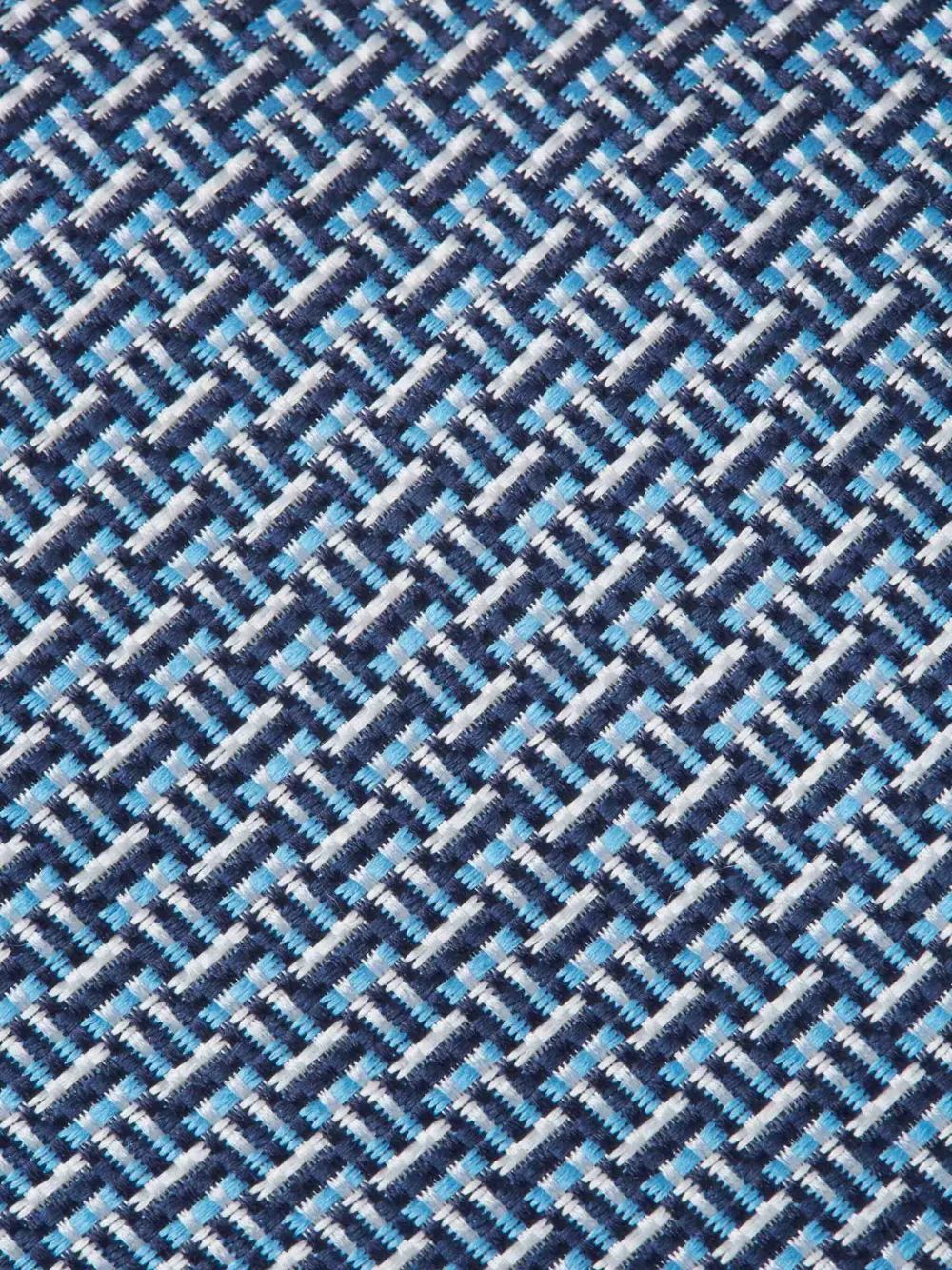 Brioni geometric-pattern tie - Blauw