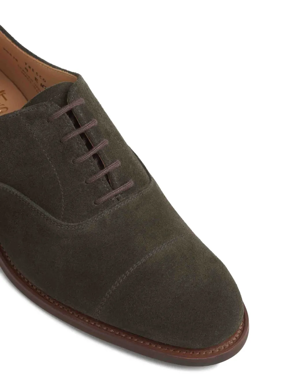 Crockett & Jones Suède Oxford schoenen Groen