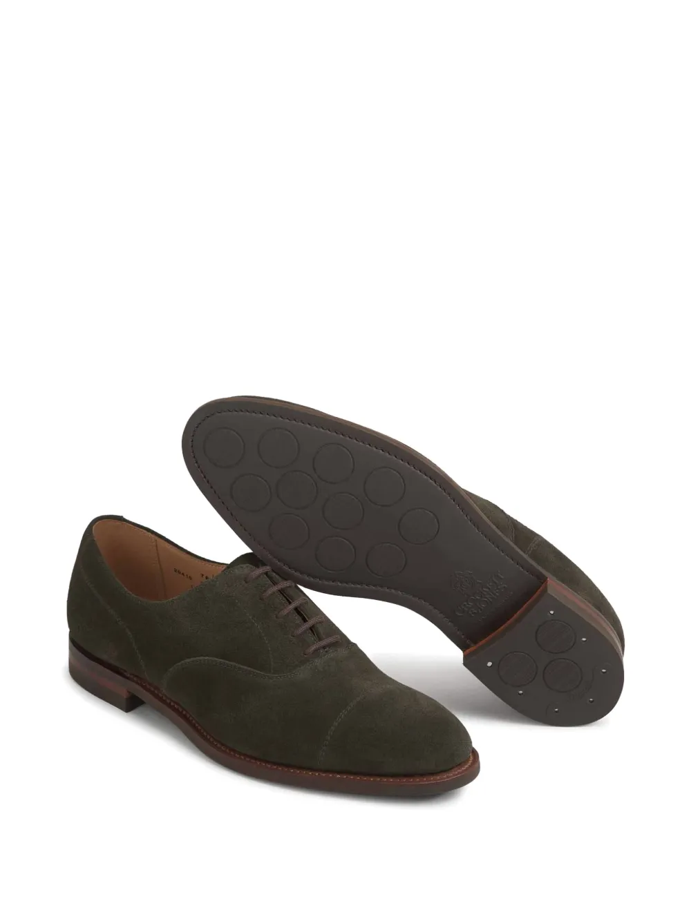 Crockett & Jones Suède Oxford schoenen Groen