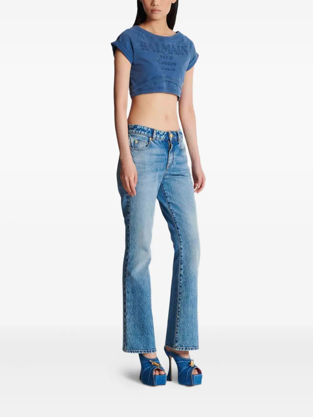 Balmain playera corta de algodón | Playeras y jerséis | Image 2
