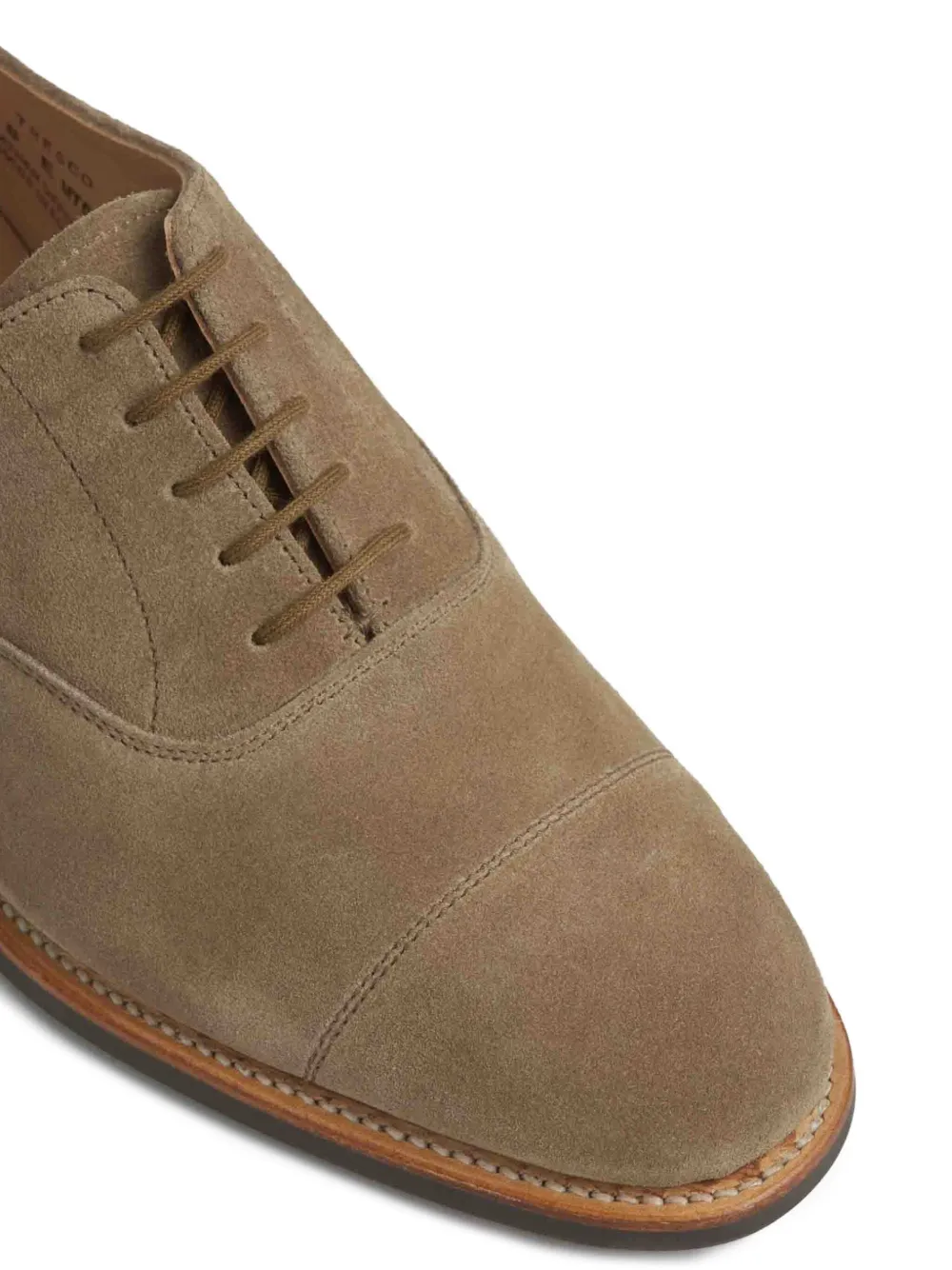 Crockett & Jones Suède Oxford schoenen Beige