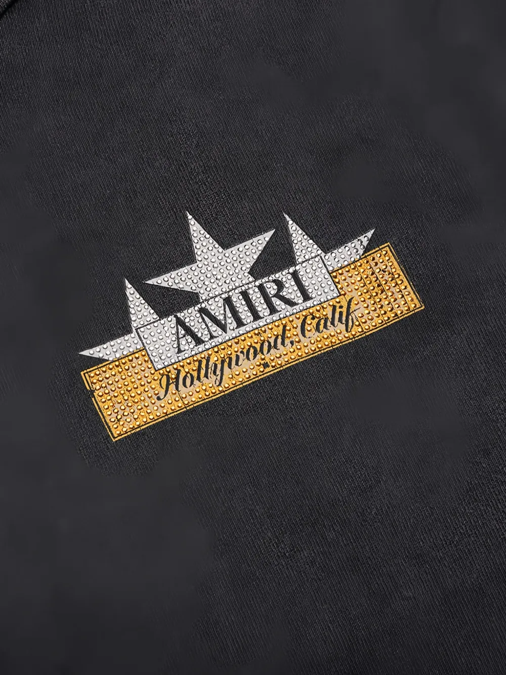 AMIRI Hoodie verfraaid met stras en sterrenprint Zwart