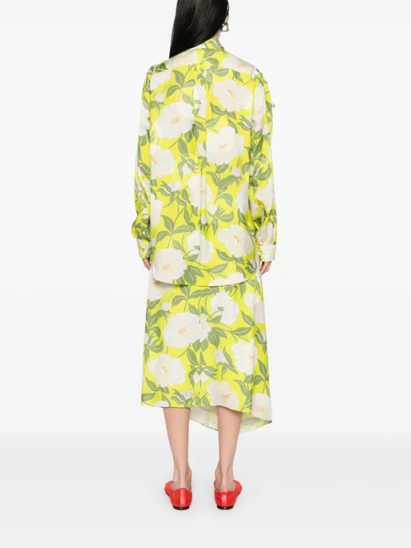 【関税込み】kenzo PEONIES KIMONO SLEEVE' DRESS Kenzo ' Peonies Kimono Sleeve' Dress | italist