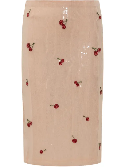 DES PHEMMES falda bordada con lentejuelas