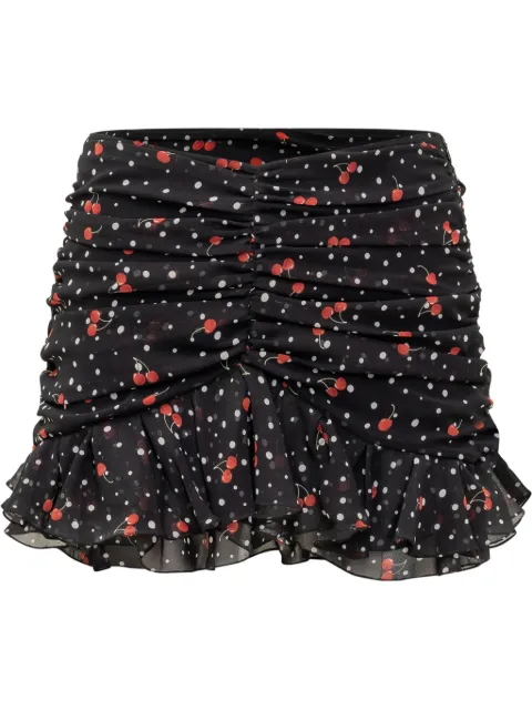 DES PHEMMES falda corta drapeada