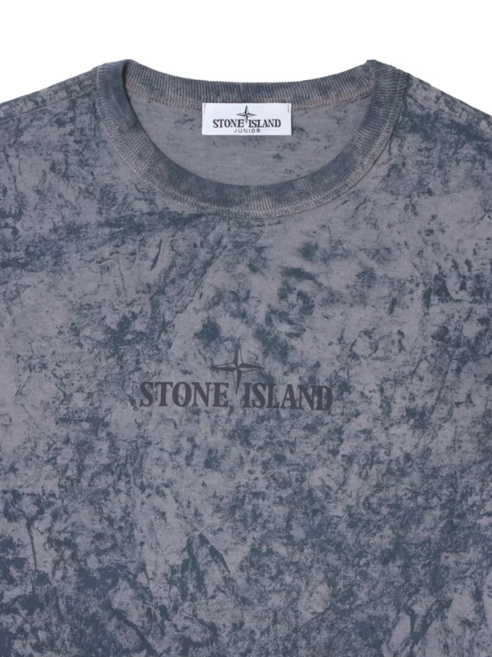 Stone Island Junior Katoenen T-shirt Blauw