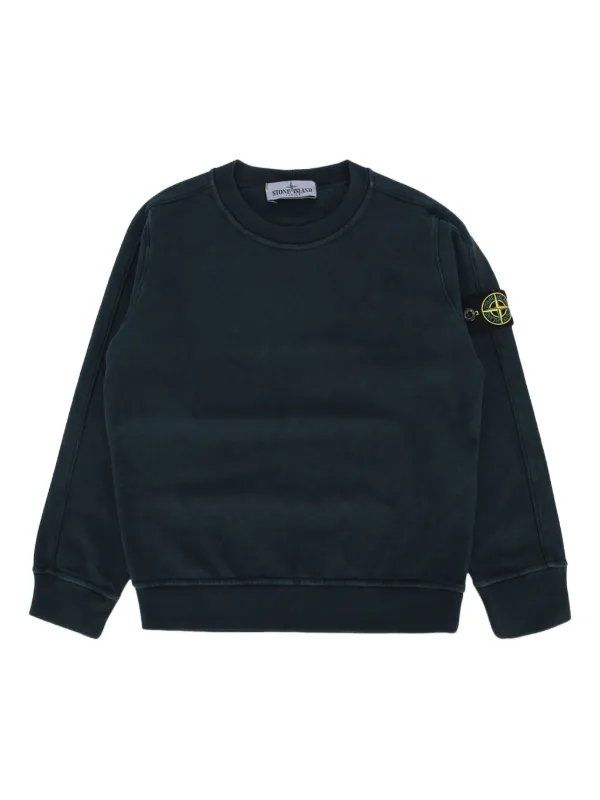 Stone Island Junior コンパスパッチ スウェットシャツ | ブルー Stone Island Junior コンパスパッチ スウェットシャツ | ブルー