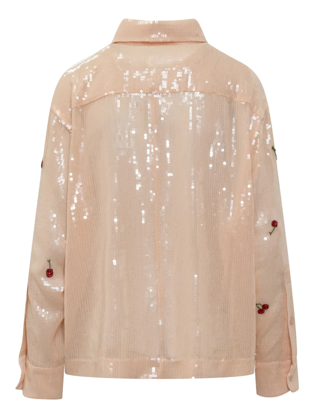 DES PHEMMES sequinned shirt - Beige