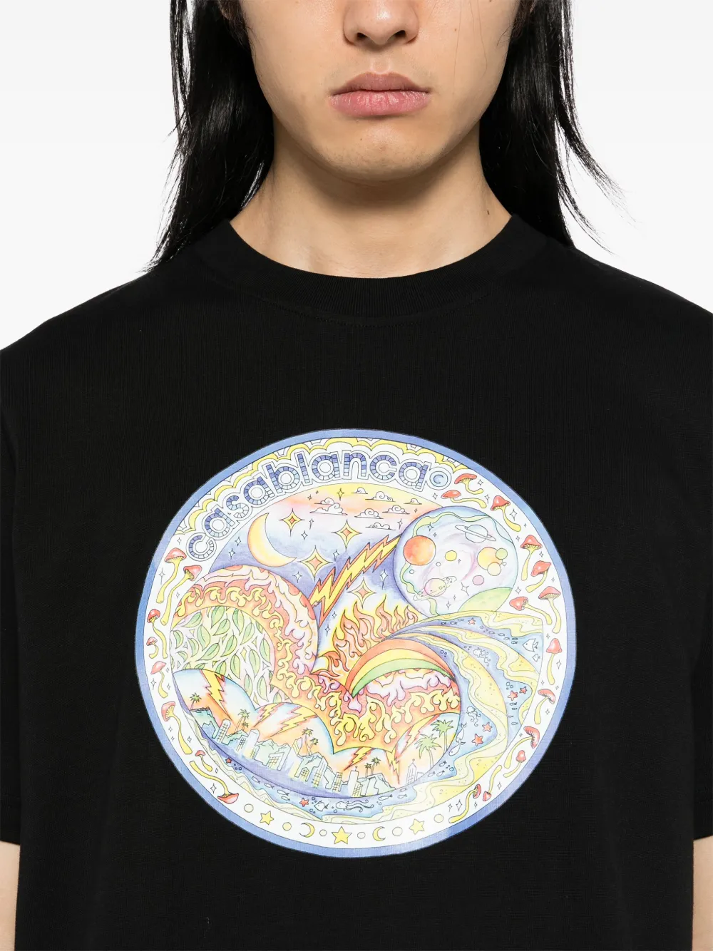 Casablanca The Four Elements T-shirt Zwart