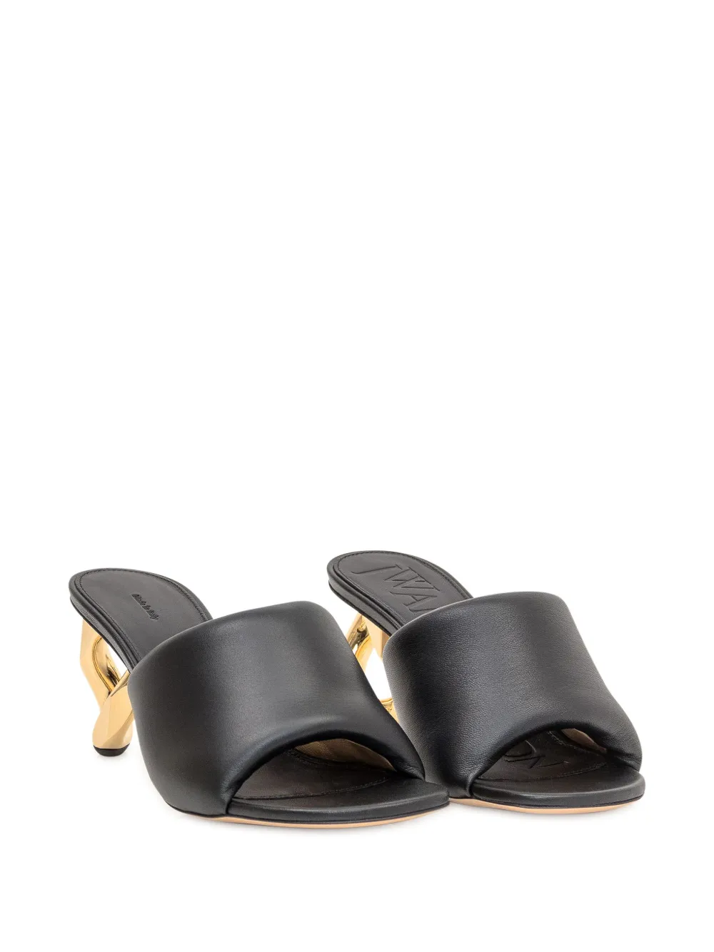 JW Anderson 69mm chain heel mules - Zwart