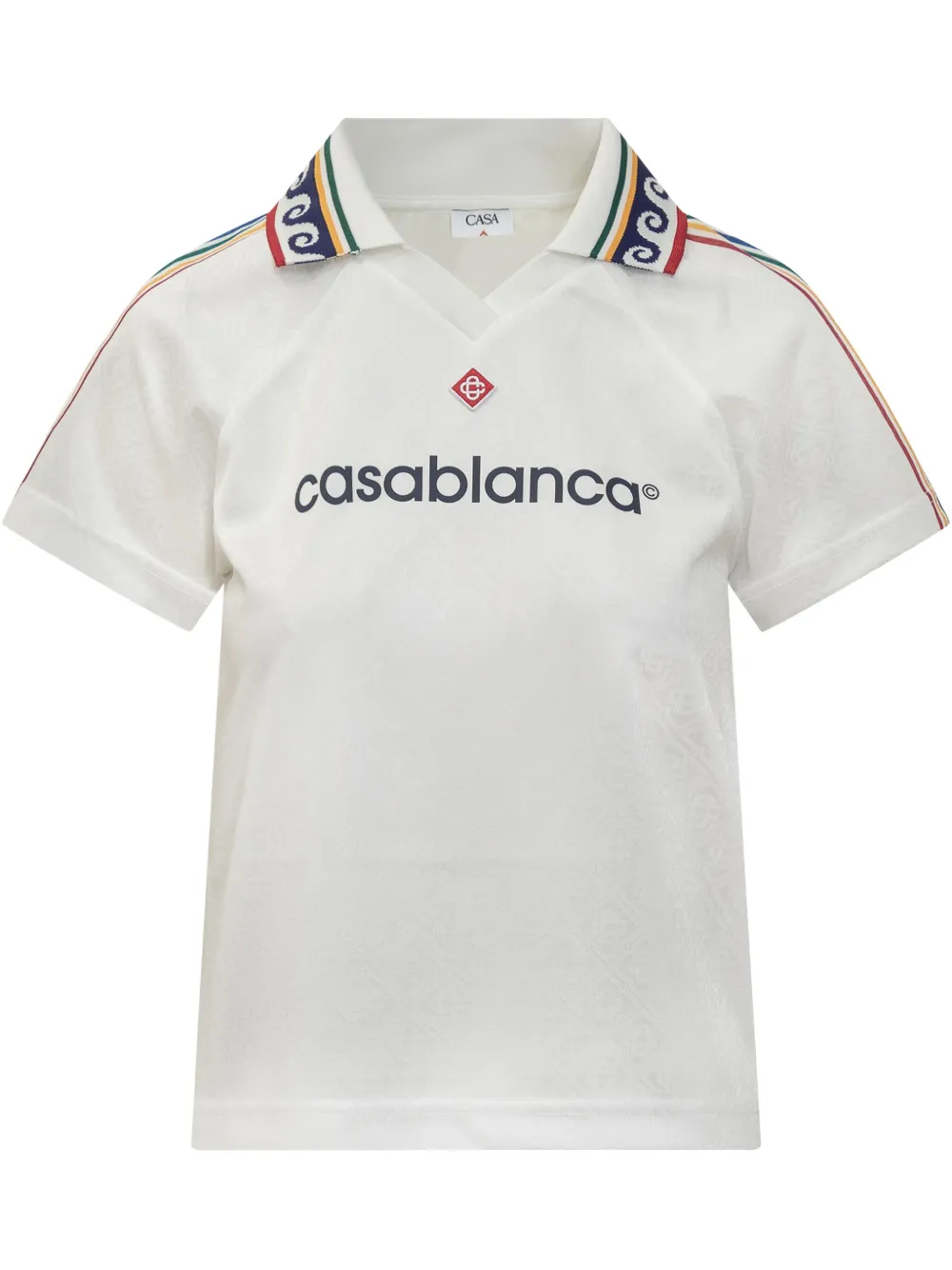 Casablanca Polotop met logoprint Wit