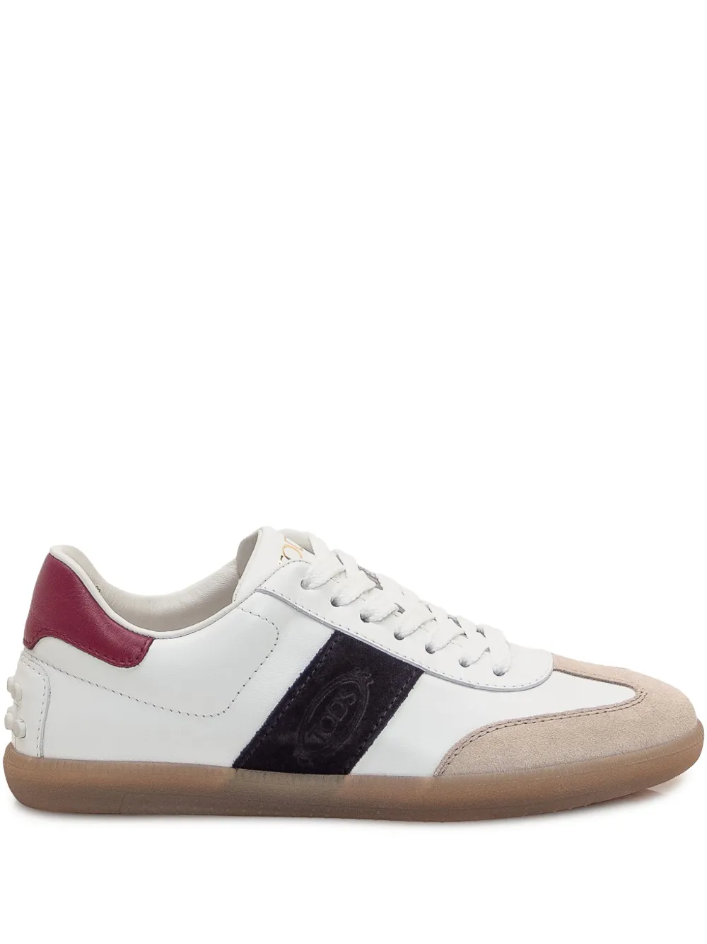 Tod's contrasting leather trainers White