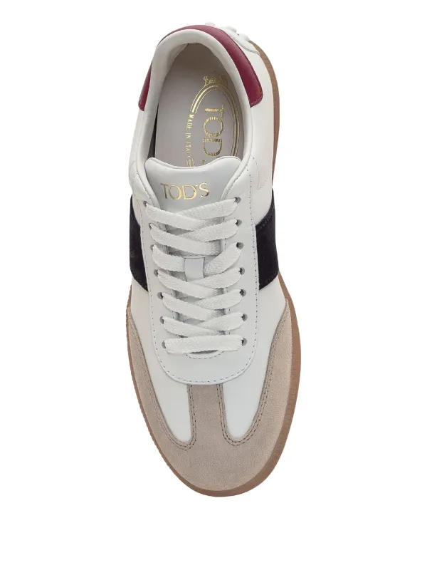 Tod's コントラスト レザースニーカー | ホワイト | FARFETCH JP