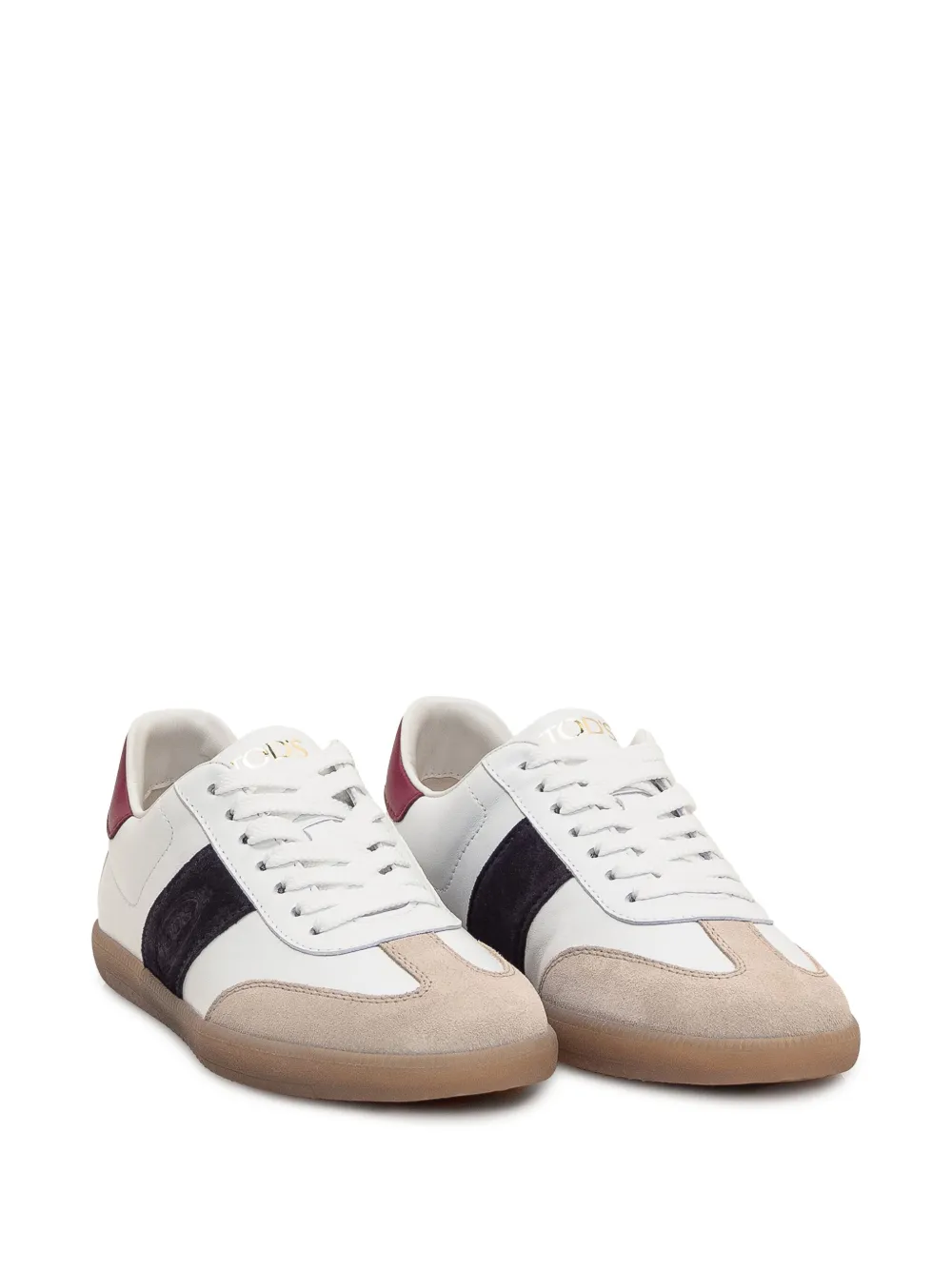 Tod's contrasting leather trainers - Wit