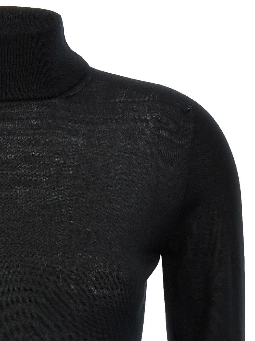 Max Mara Cecina top met col Zwart