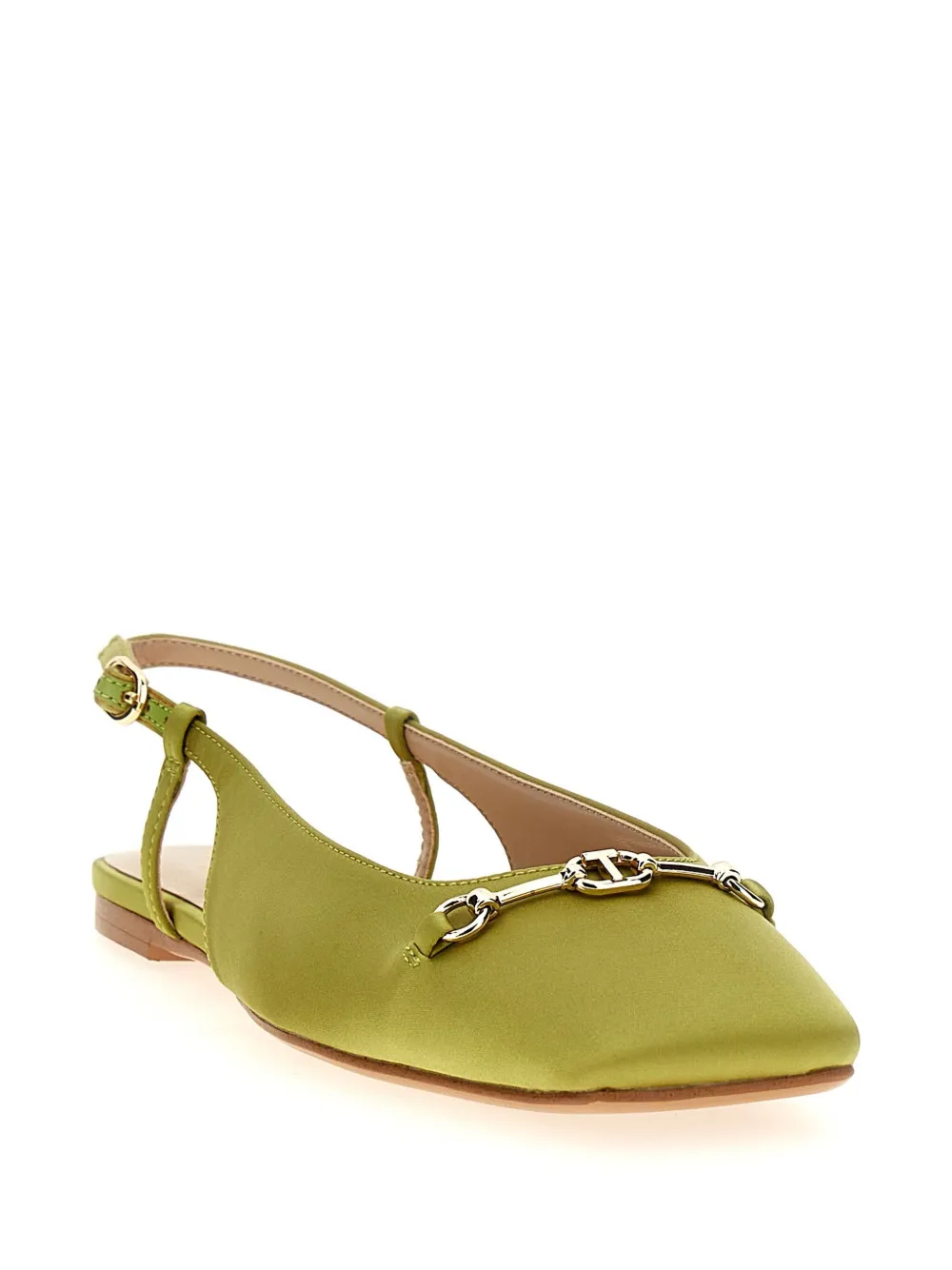 TWINSET square-toe ballerina shoes - Groen