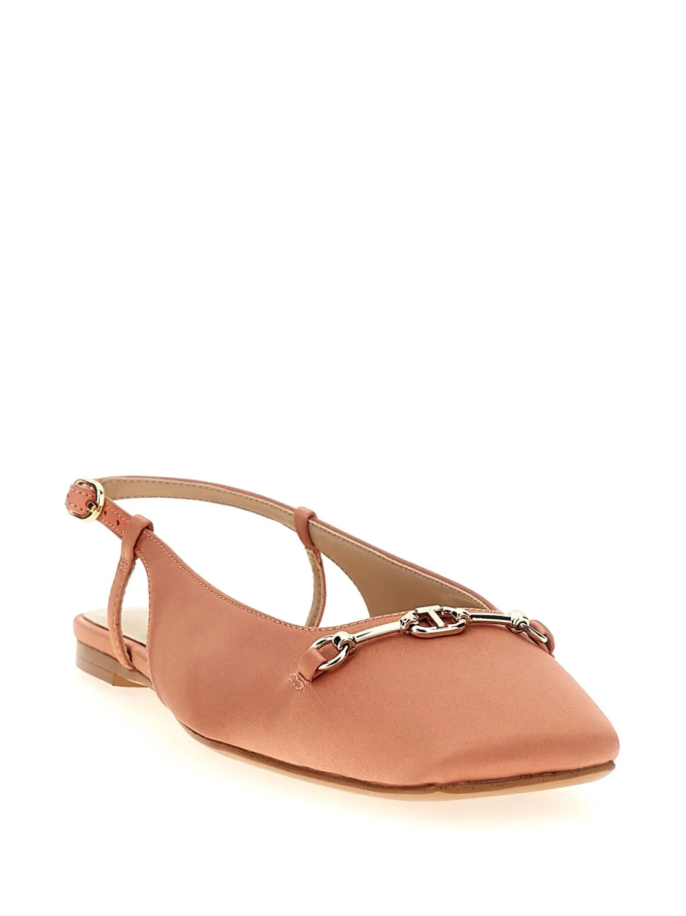 TWINSET square-toe ballerina shoes - Roze